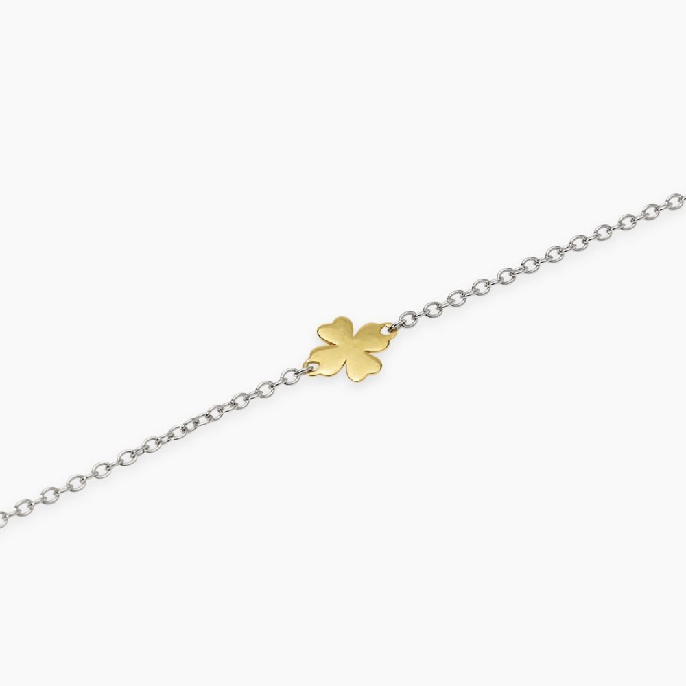 Mabina - Bracciale Argento - Oro 9K - Quadrifoglio
