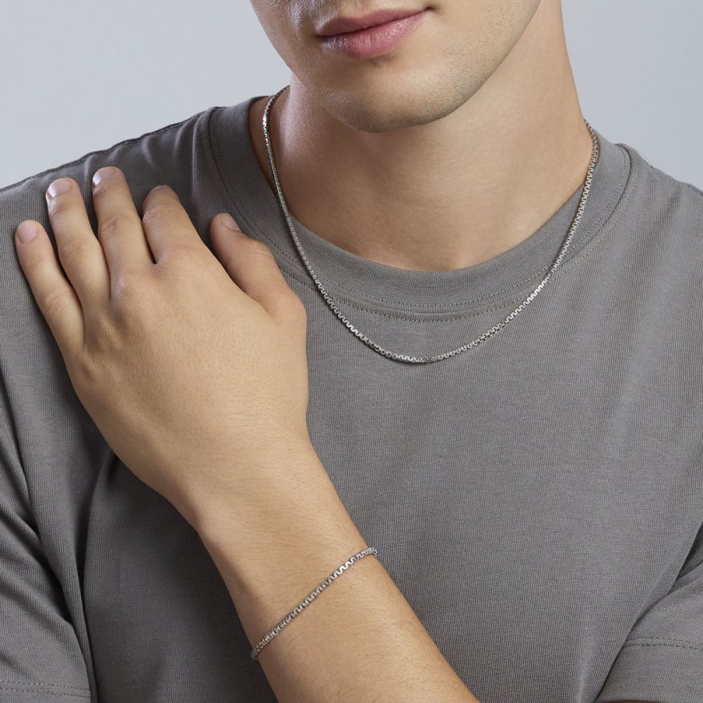 Mabina - Bracciale Argento - Catena Maglia Greca