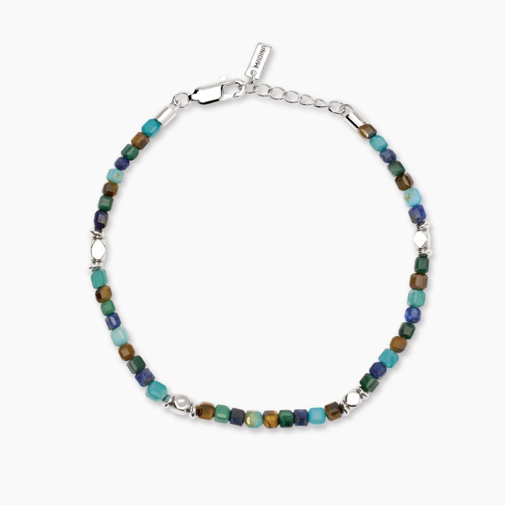 Mabina - Bracciale In Argento - Pietre Multicolor