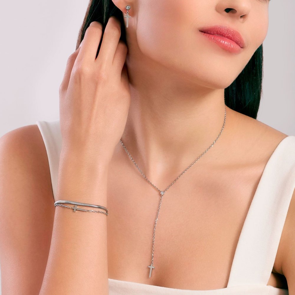Kidult - Bracciale In Acciaio - Cristalli