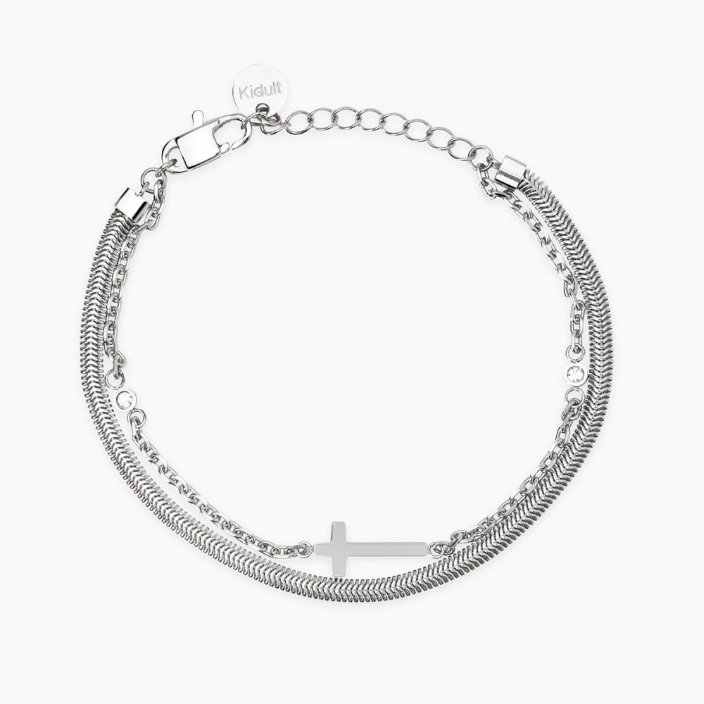 Kidult - Bracciale In Acciaio - Cristalli