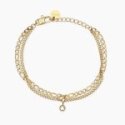 Kidult - Bracciale In Acciaio - Pvd Giallo - Cristalli