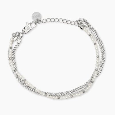Kidult - Bracciale In Acciaio 316L - Perle Conchiglia