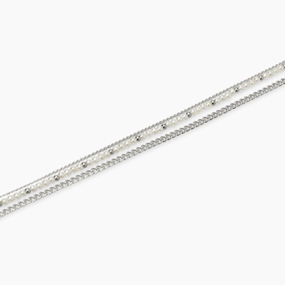 Kidult - Bracciale In Acciaio 316L - Perle Conchiglia