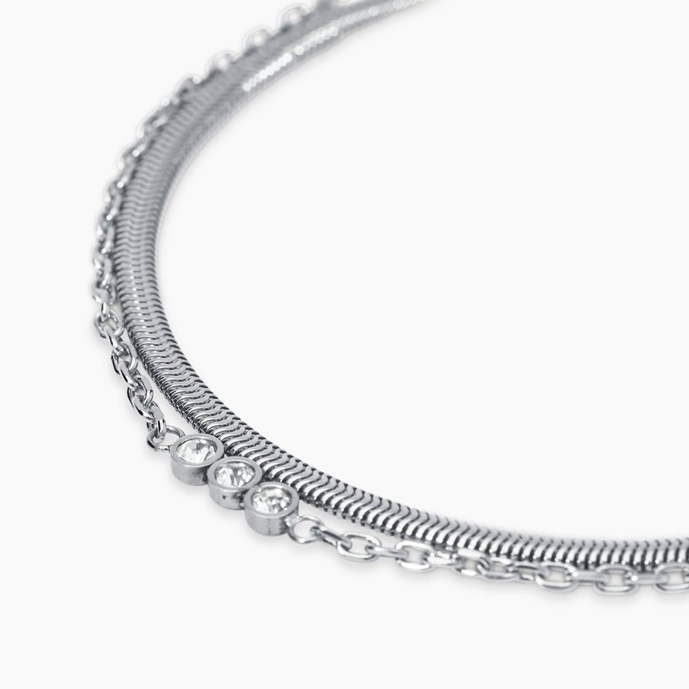 Kidult - Bracciale In Acciaio - Cristalli