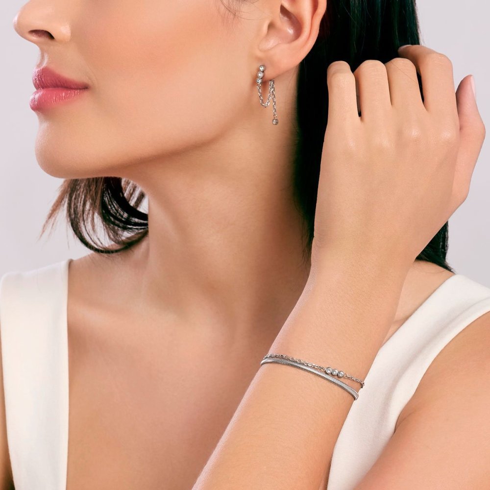 Kidult - Bracciale In Acciaio - Cristalli