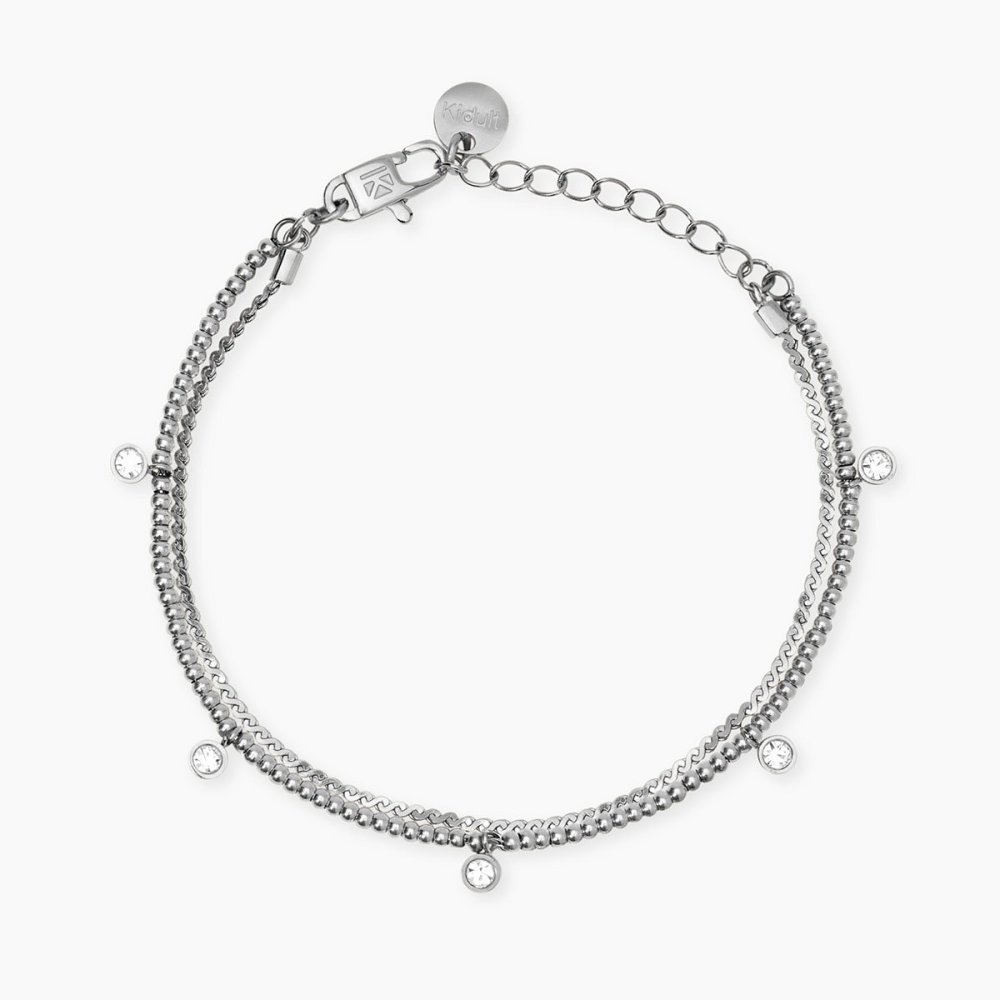 Kidult - Bracciale In Acciaio - Cristalli