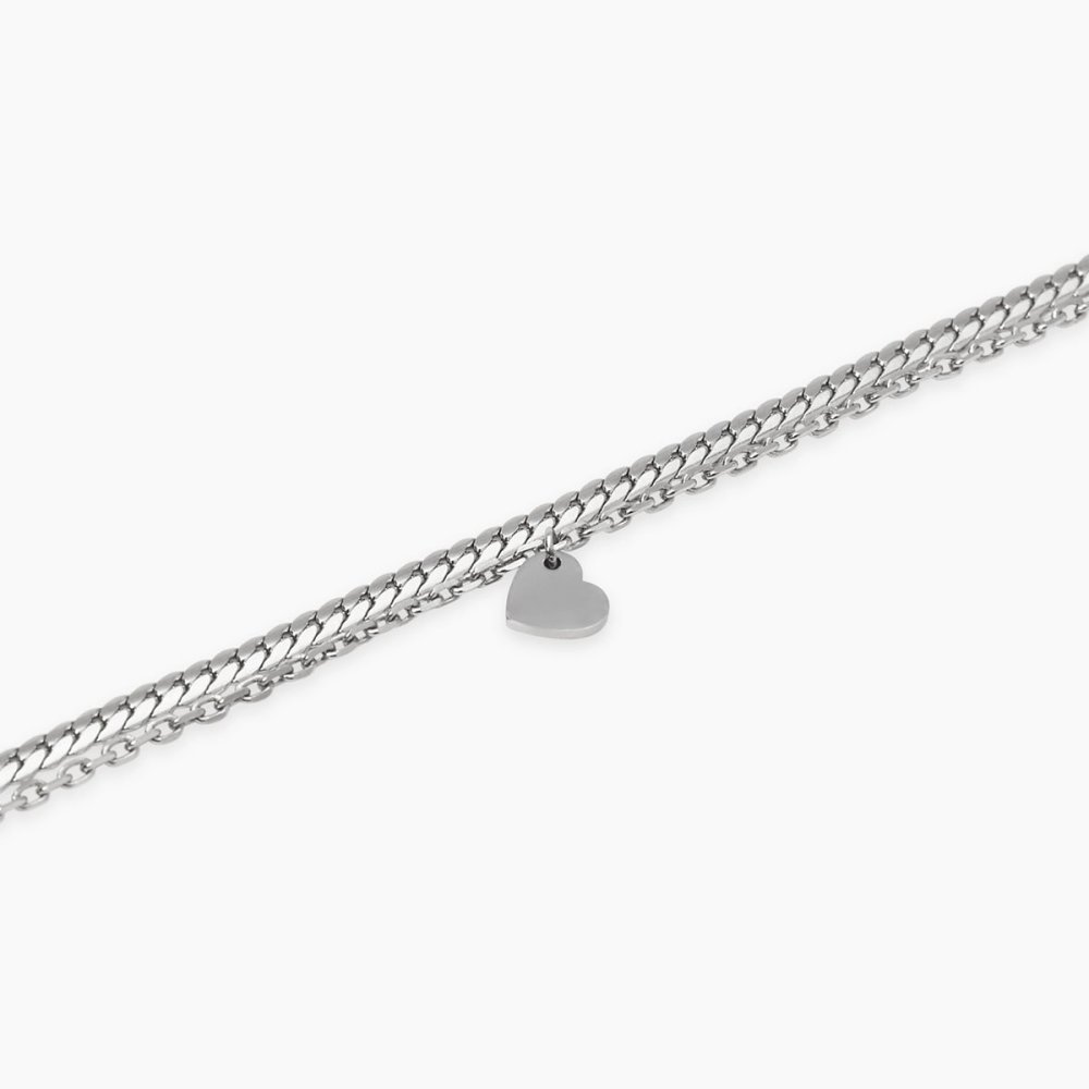 Kidult - Bracciale In Acciaio - Regolabile - Cuore