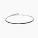 Kidult - Bracciale In Acciaio - Cristalli Neri