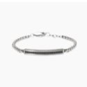 Kidult - Bracciale In Acciaio - Cristalli Neri