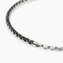 Kidult - Bracciale In Acciaio - Cristalli Neri