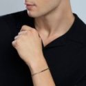 Kidult - Bracciale In Acciaio - Cristalli Neri