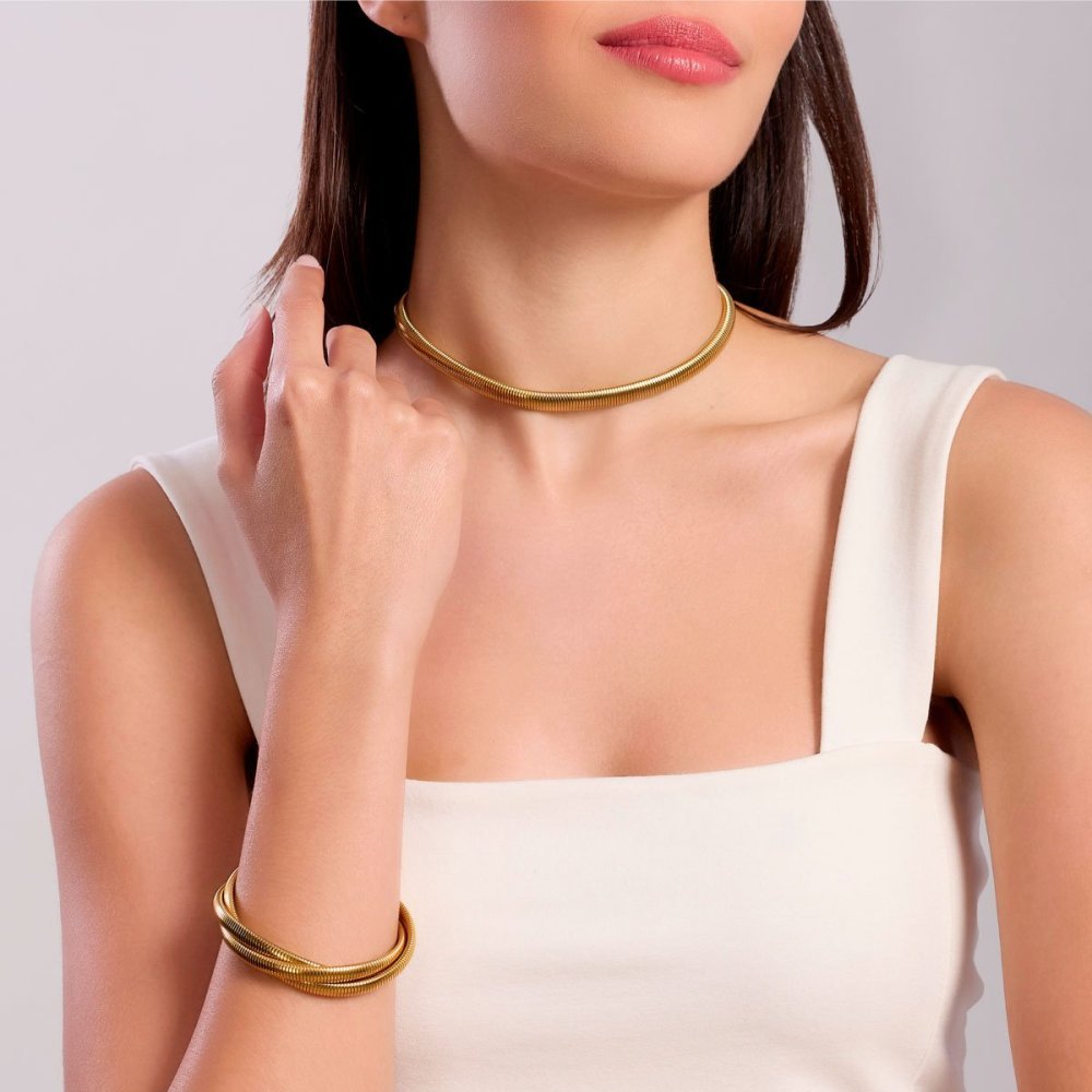 Kidult - Bracciale In Acciaio - Pvd Giallo