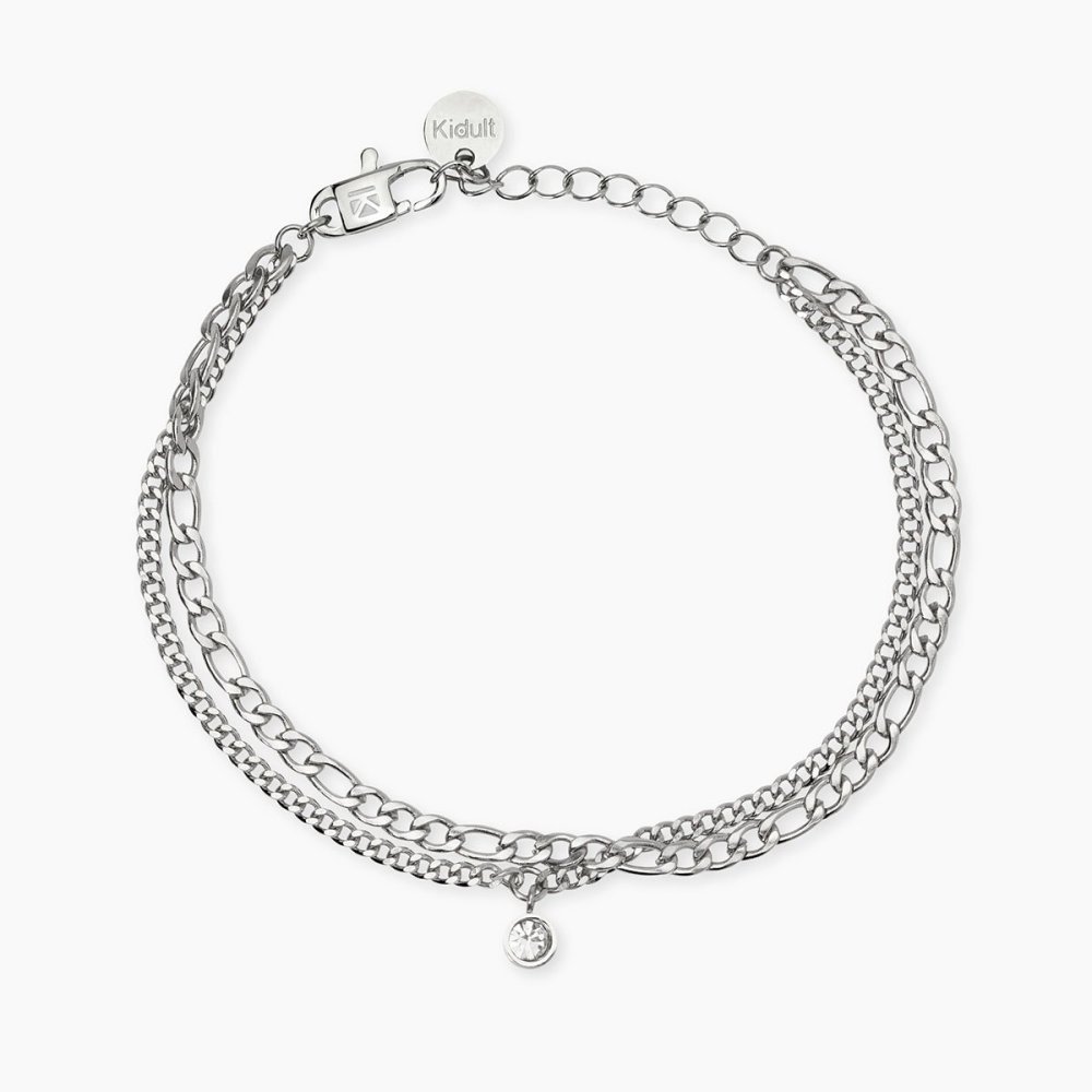 Kidult - Bracciale In Acciaio - Cristalli