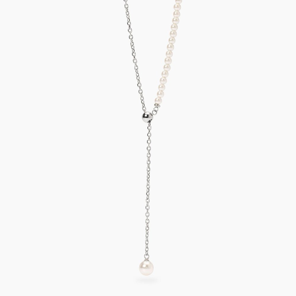 Kidult - Collana In Acciaio - Perle Conchiglia