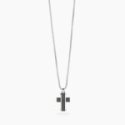 Kidult - Collana In Acciaio - Pvd Nero - Cristalli