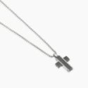 Kidult - Collana In Acciaio - Pvd Nero - Cristalli