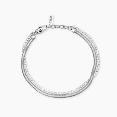 Kidult - Bracciale In Acciaio - Cristalli