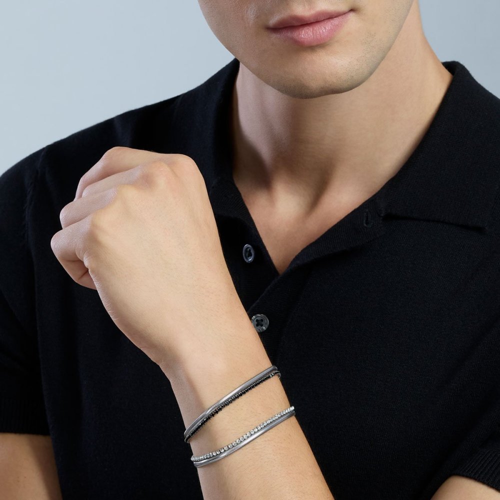 Kidult - Bracciale In Acciaio - Cristalli