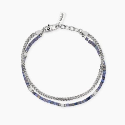 Kidult - Bracciale In Acciaio - Sodalite Blu