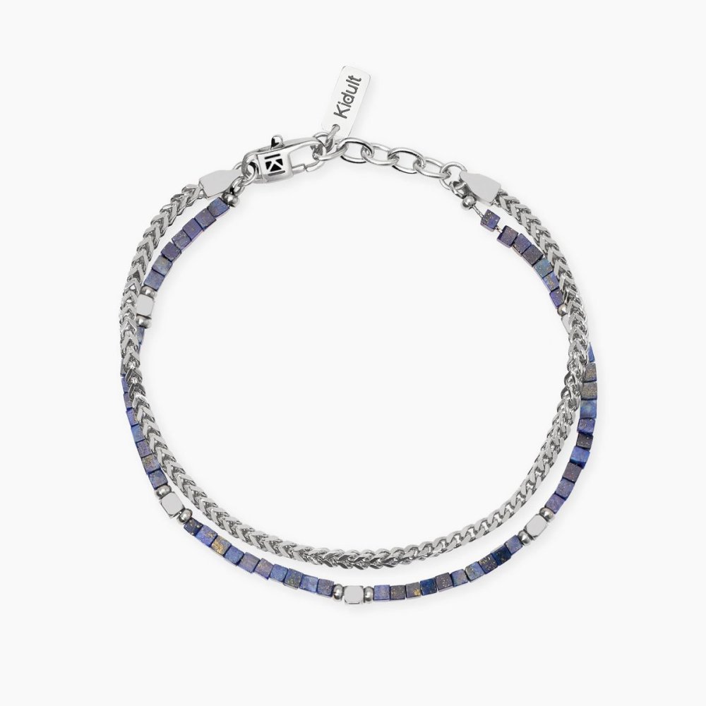 Kidult - Bracciale In Acciaio - Sodalite Blu