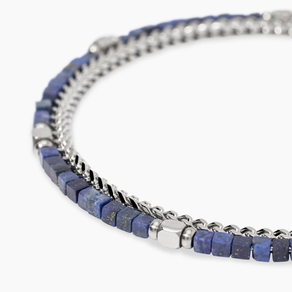 Kidult - Bracciale In Acciaio - Sodalite Blu