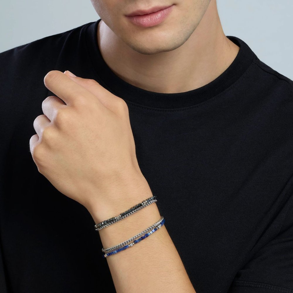 Kidult - Bracciale In Acciaio - Sodalite Blu