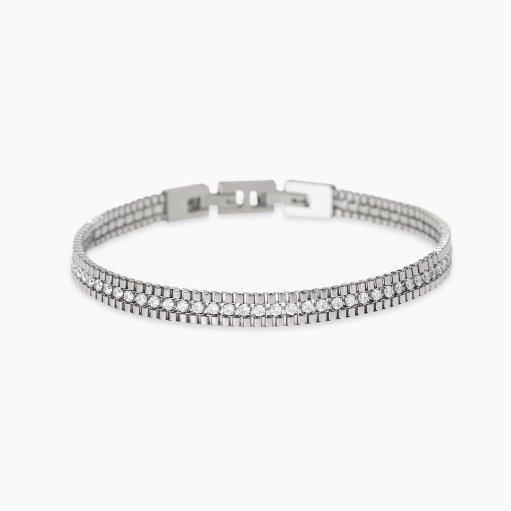 Kidult - Bracciale In Acciaio - Cristalli