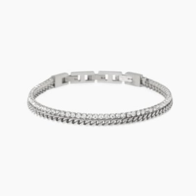 Kidult - Bracciale Tennis - Acciaio 316L - Cristalli