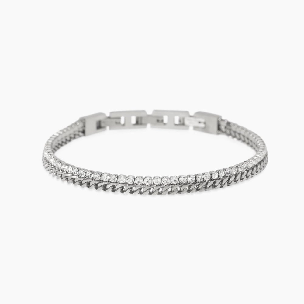 Kidult - Bracciale Tennis - Acciaio 316L - Cristalli