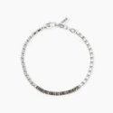 Kidult - Bracciale Acciaio - Cristalli Neri