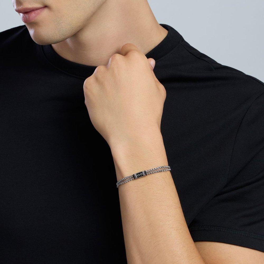 Kidult - Bracciale In Acciaio - Pvd Nero