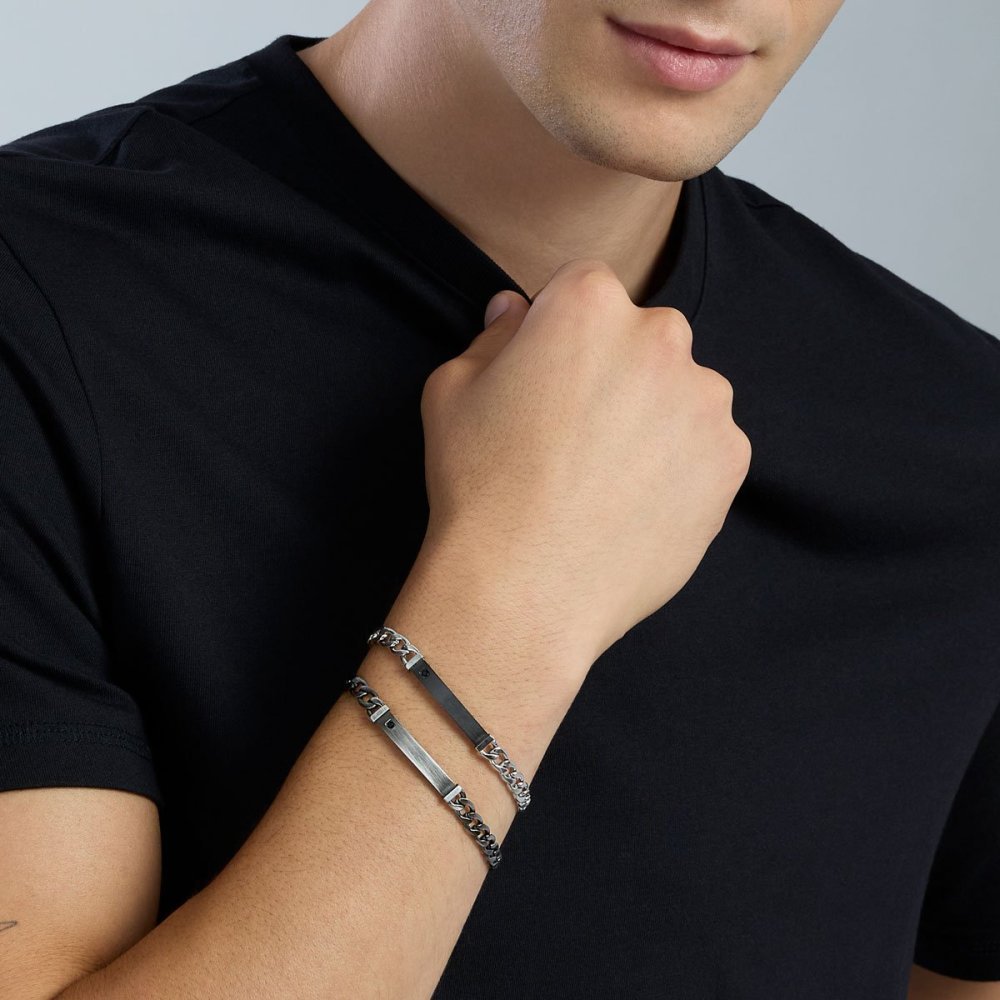 Kidult - Bracciale In Acciaio - Pvd Gunmetal