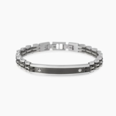 Kidult - Bracciale In Acciaio - Pvd Gunmetal