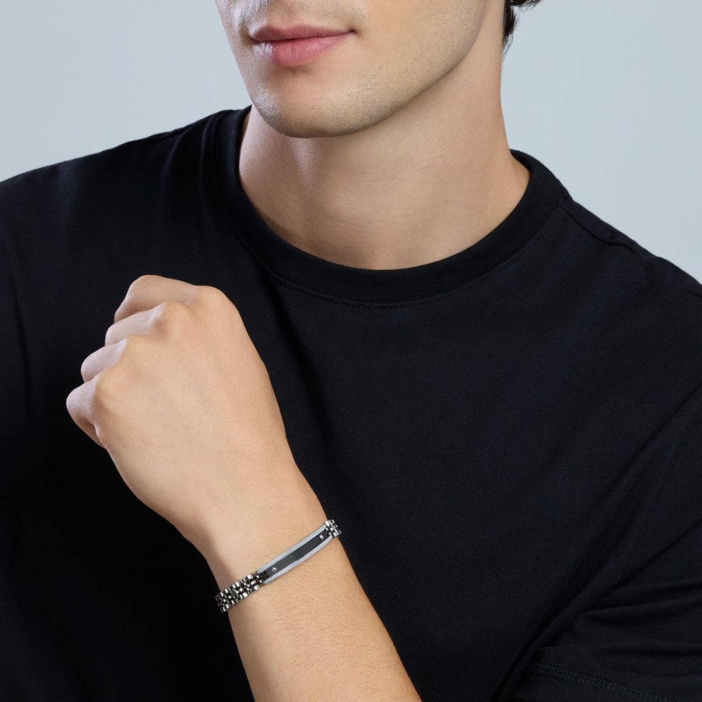 Kidult - Bracciale In Acciaio - Pvd Gunmetal