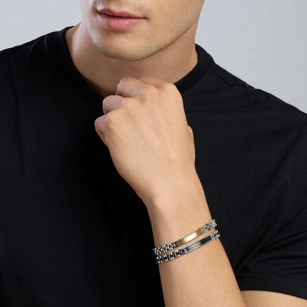 Kidult - Bracciale In Acciaio - Pvd Giallo
