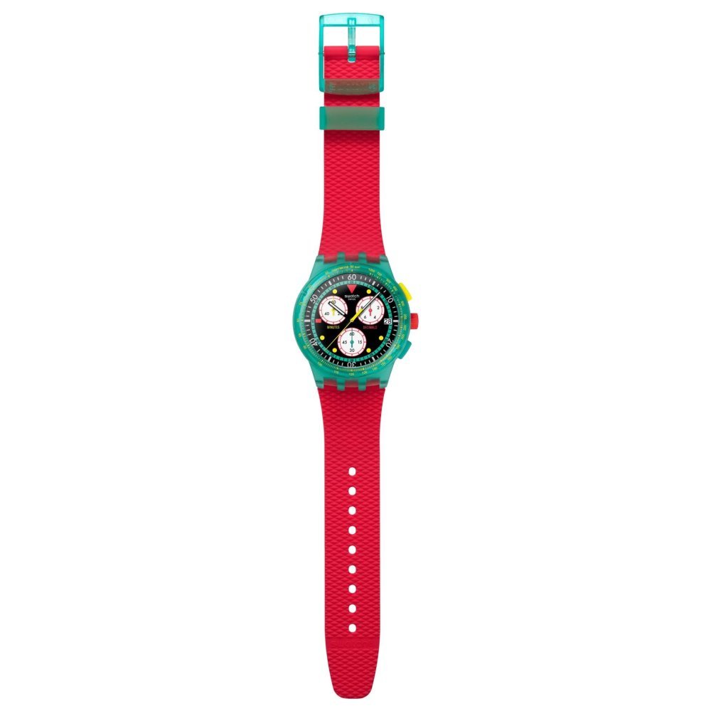 Swatch - Neon Emerald Chrono - Verde - Rosso