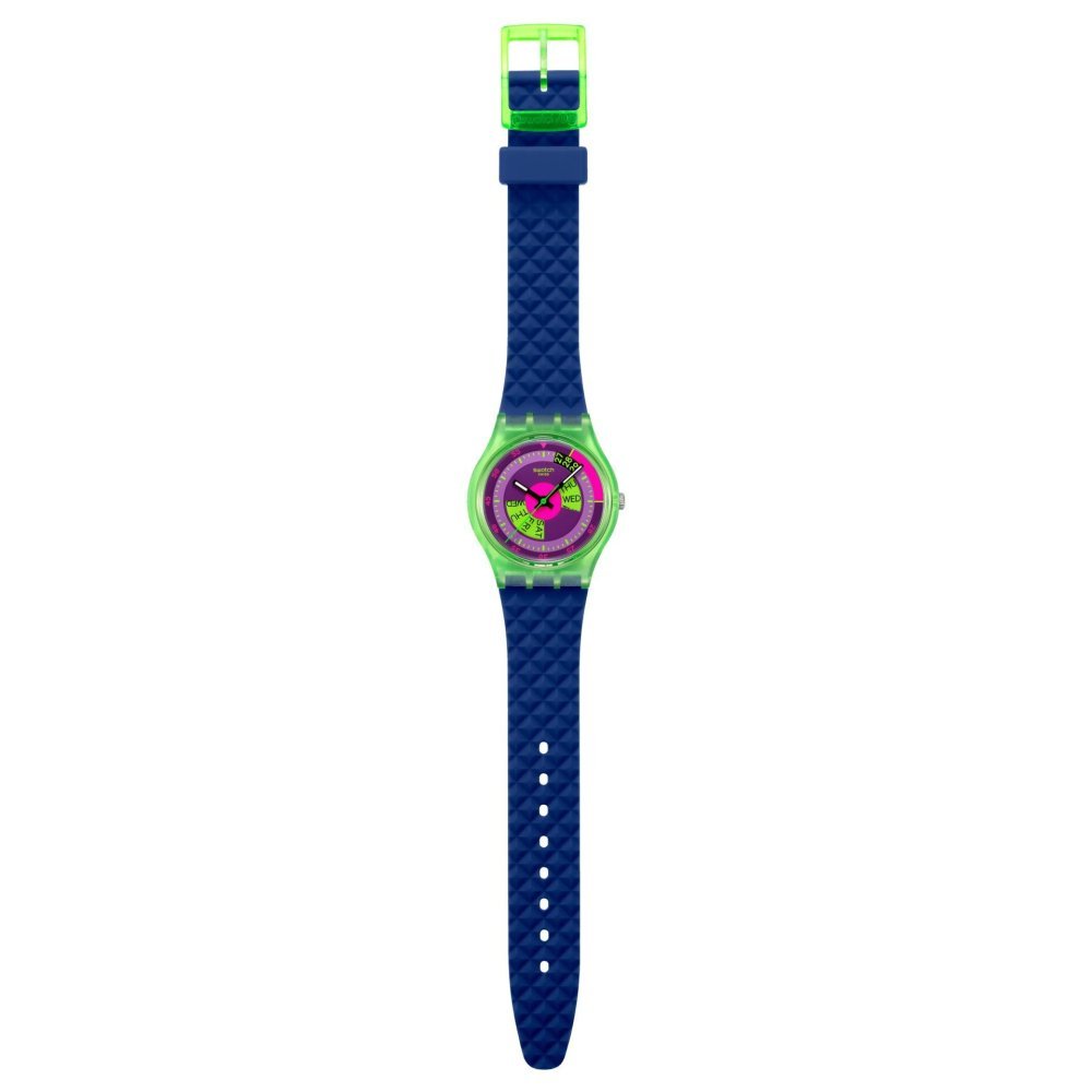Swatch - Neon Skychart - Orologio Retro - Verde