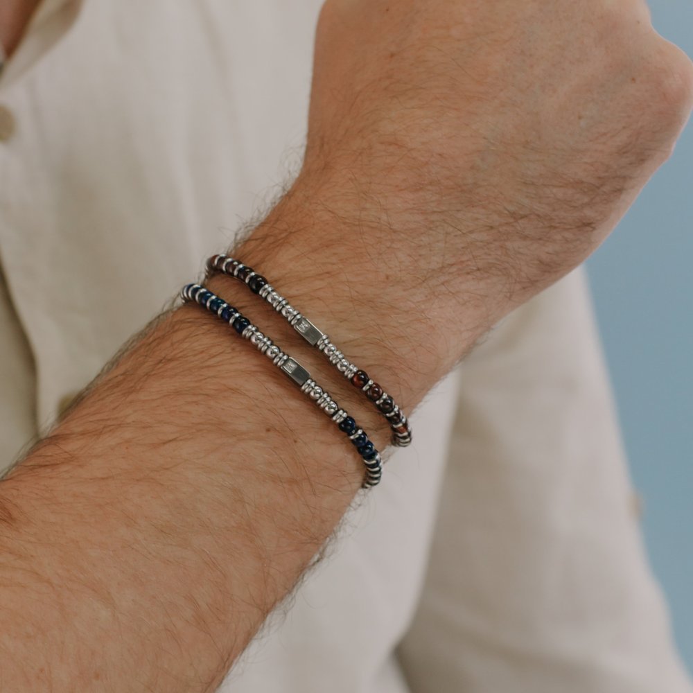 Comete Gioielli - Bracciale Acciaio - Agata Blu