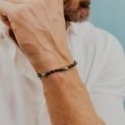 Comete Gioielli - Bracciale Acciaio - Pietra Lavica