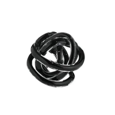 Onlylux - Scultura Nodo Dell'Amore - Cristallo - Nero