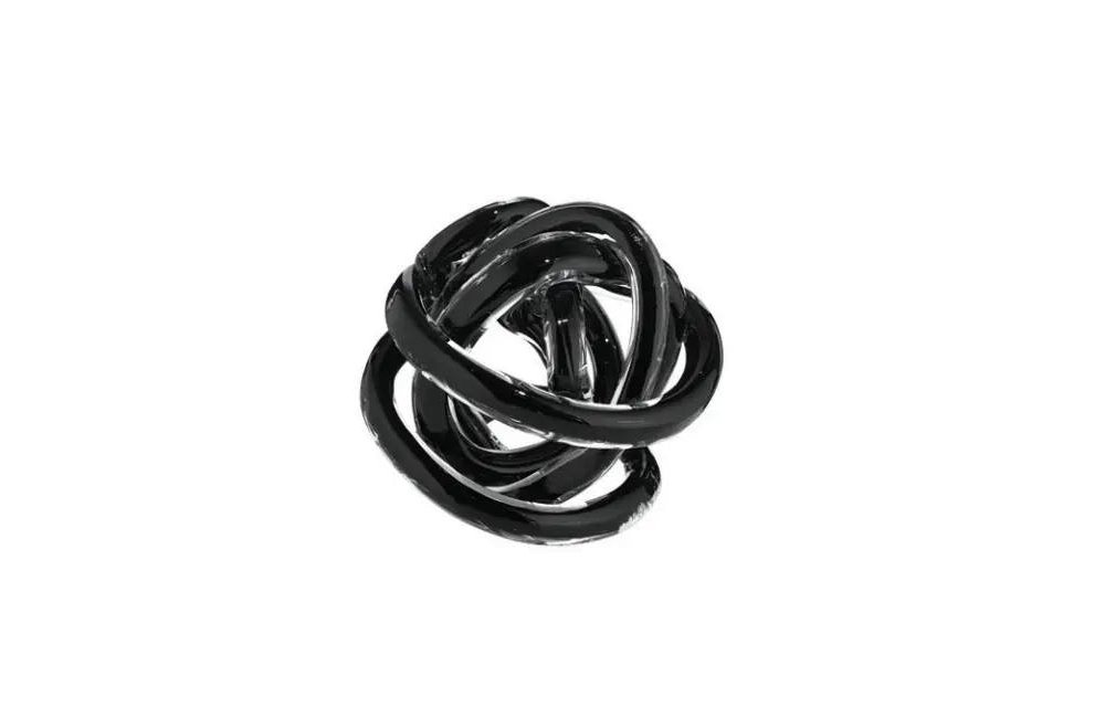 Onlylux - Scultura Nodo Dell'Amore - Cristallo - Nero