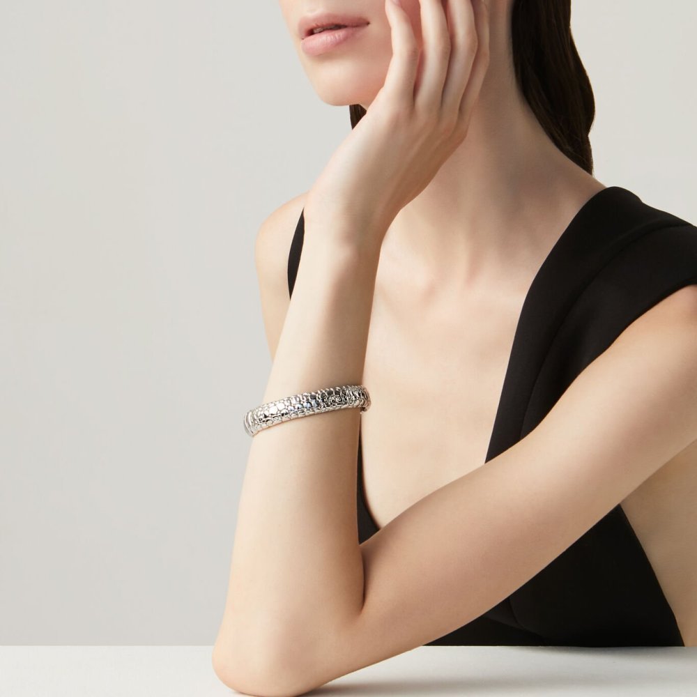 Giovanni Raspini - Bangle Croco - Argento 925