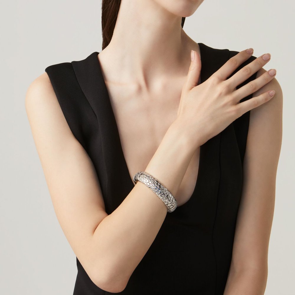 Giovanni Raspini - Bangle Croco - Argento 925 - Fatto A Mano