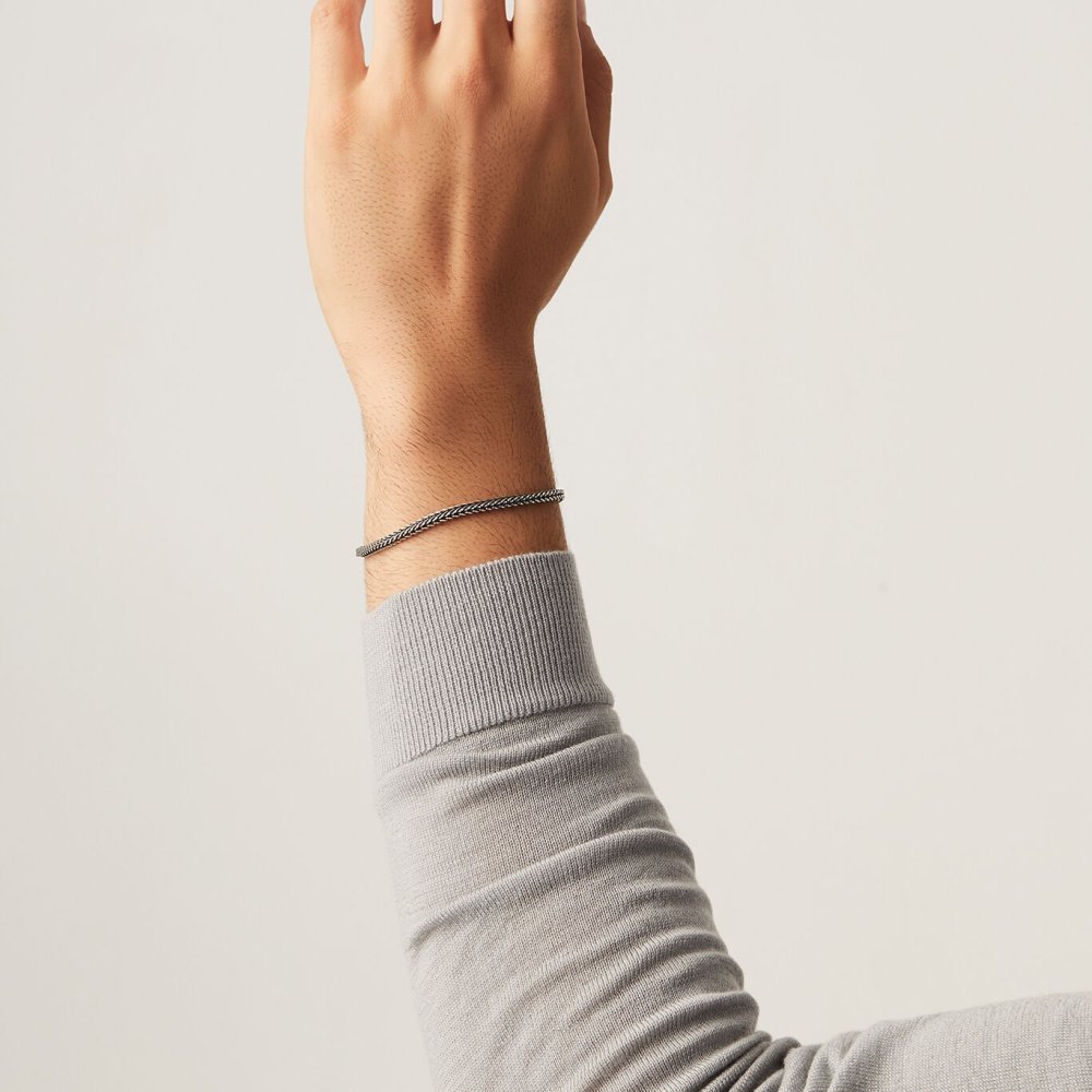 Giovanni Raspini - Bracciale Treccia Quadra - Argento