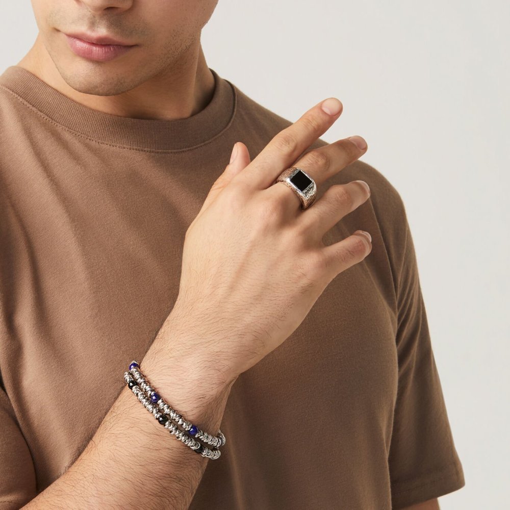 Giovanni Raspini - Bracciale Nodini - Argento 925 - Onice