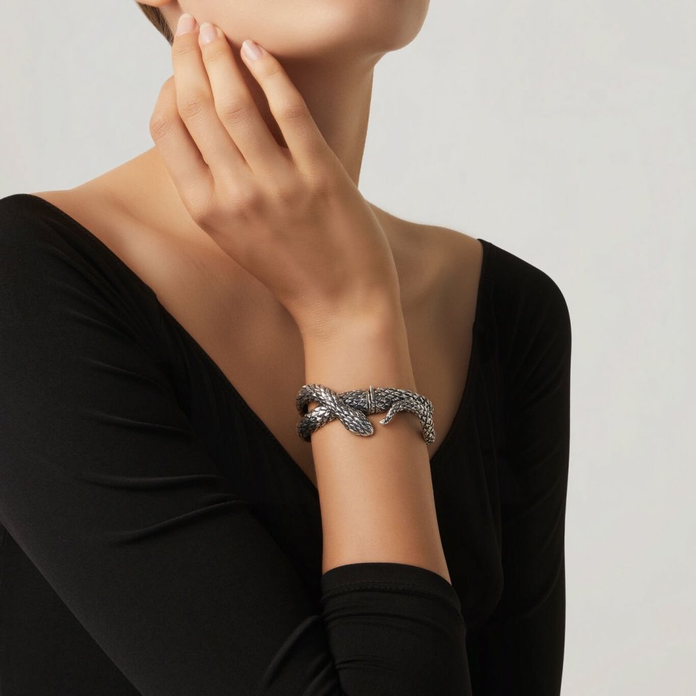Giovanni Raspini - Bangle Serpente - Argento - Misura Ovale