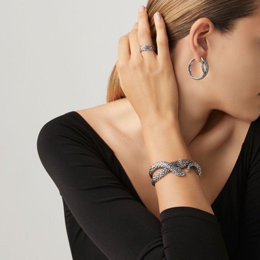 Giovanni Raspini - Bangle Serpente - Argento - Misura Ovale