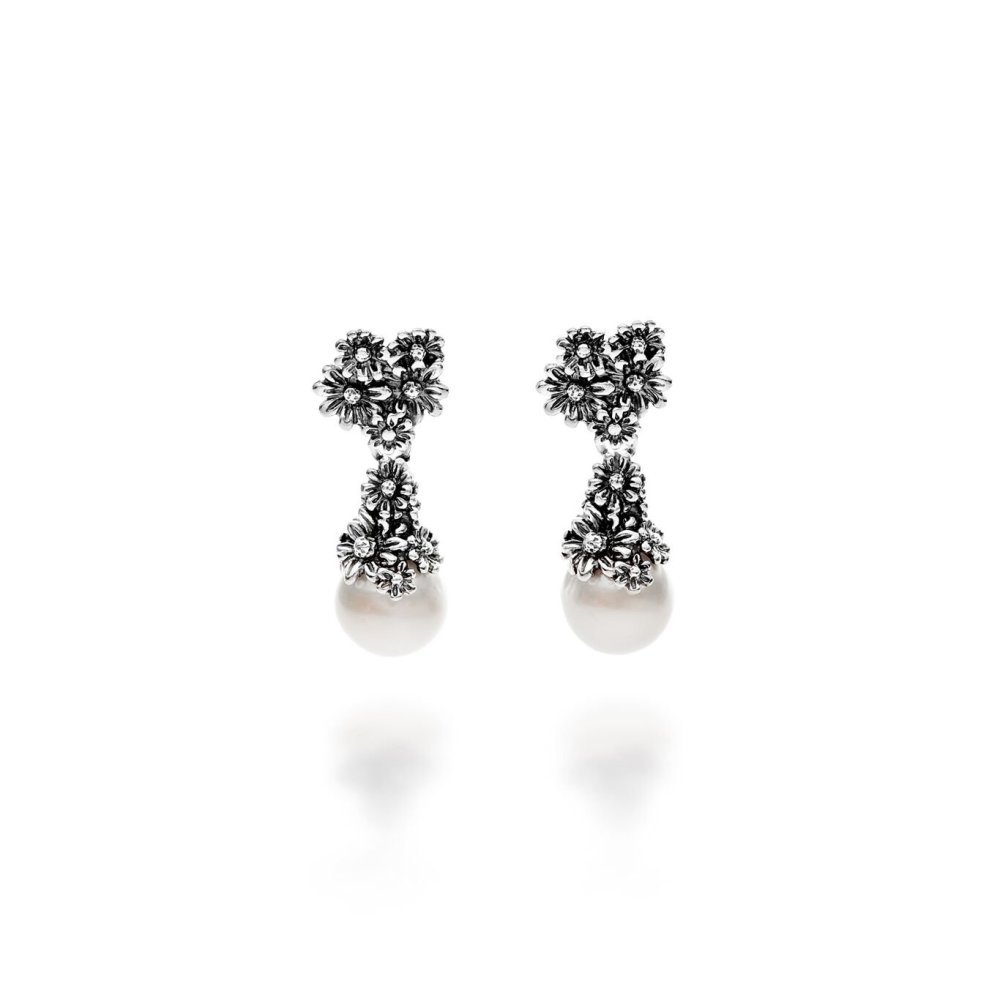 Giovanni Raspini - Orecchini Drops - Argento 925 - Perle