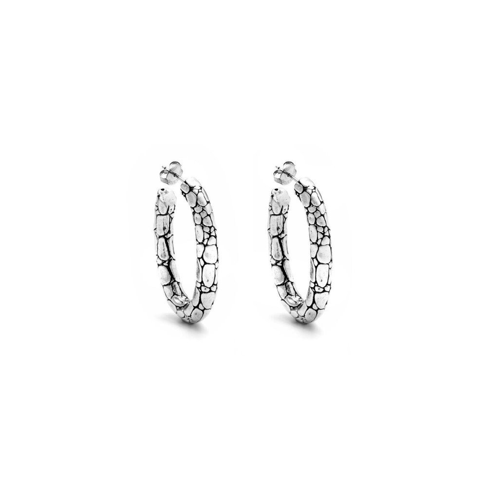 Giovanni Raspini - Orecchini Ovale Croco - Argento